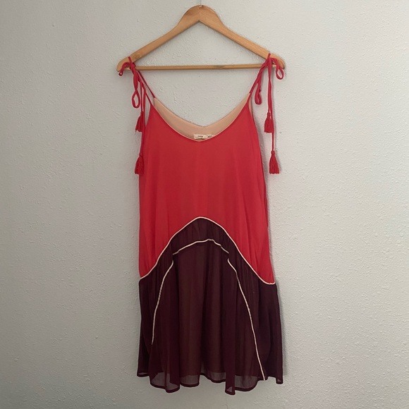 Living Doll LA Riviera Tassel Tie Colorblock Dress - Picture 3 of 7